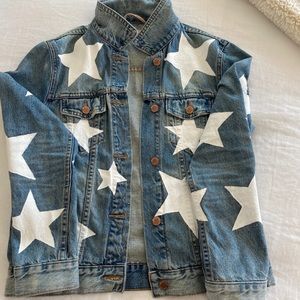 Marine Layer hand painted star jean jacket